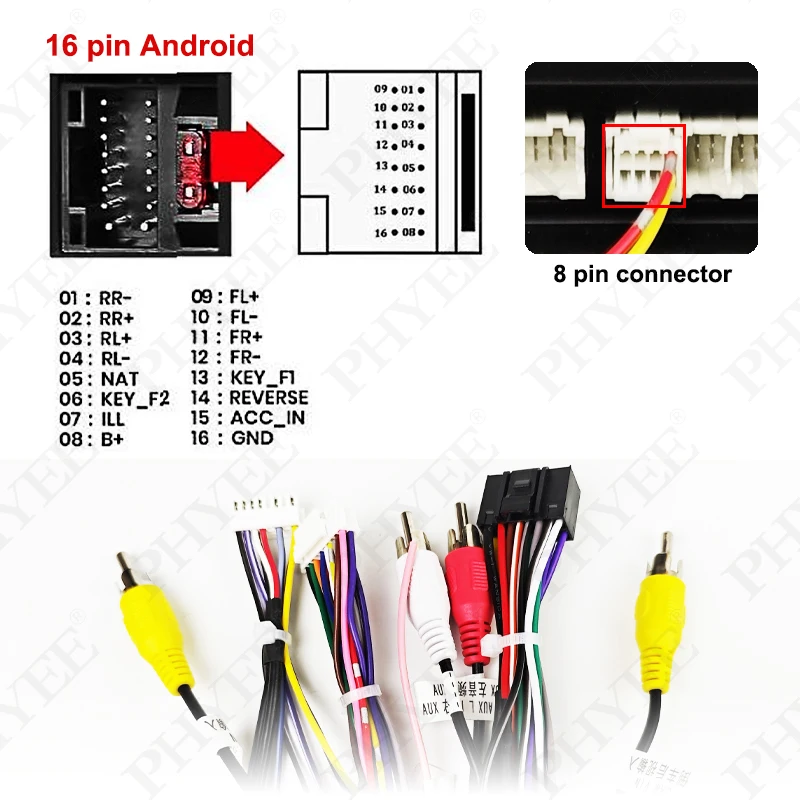 Фото Декодер CAN-шины Mini-ISO, поддержка SWC, кабель P&P Android 16-контактный, для Hyundai iX35, Sorento, Kia Sportage, Cee'd №4