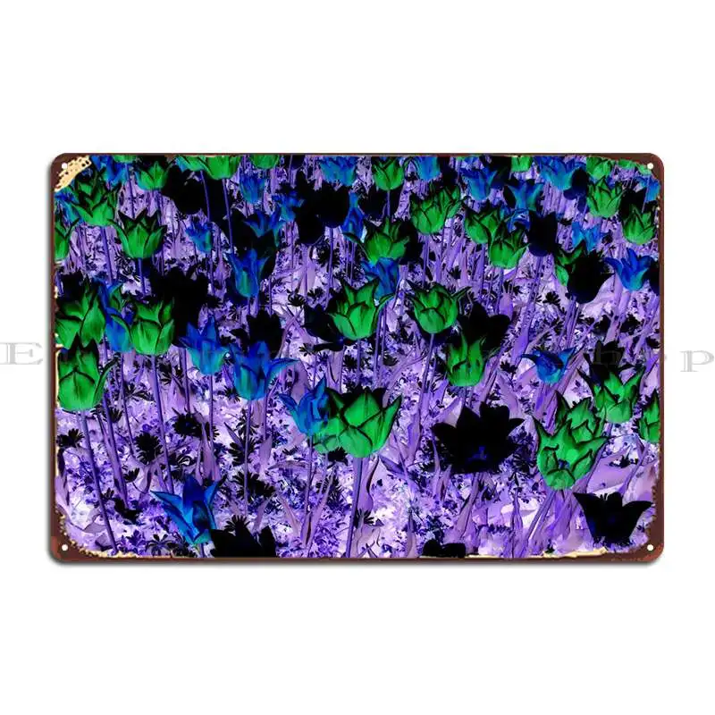 

Металлический плакат стены пещеры паба клуба цветущих цветов оловянный плакат