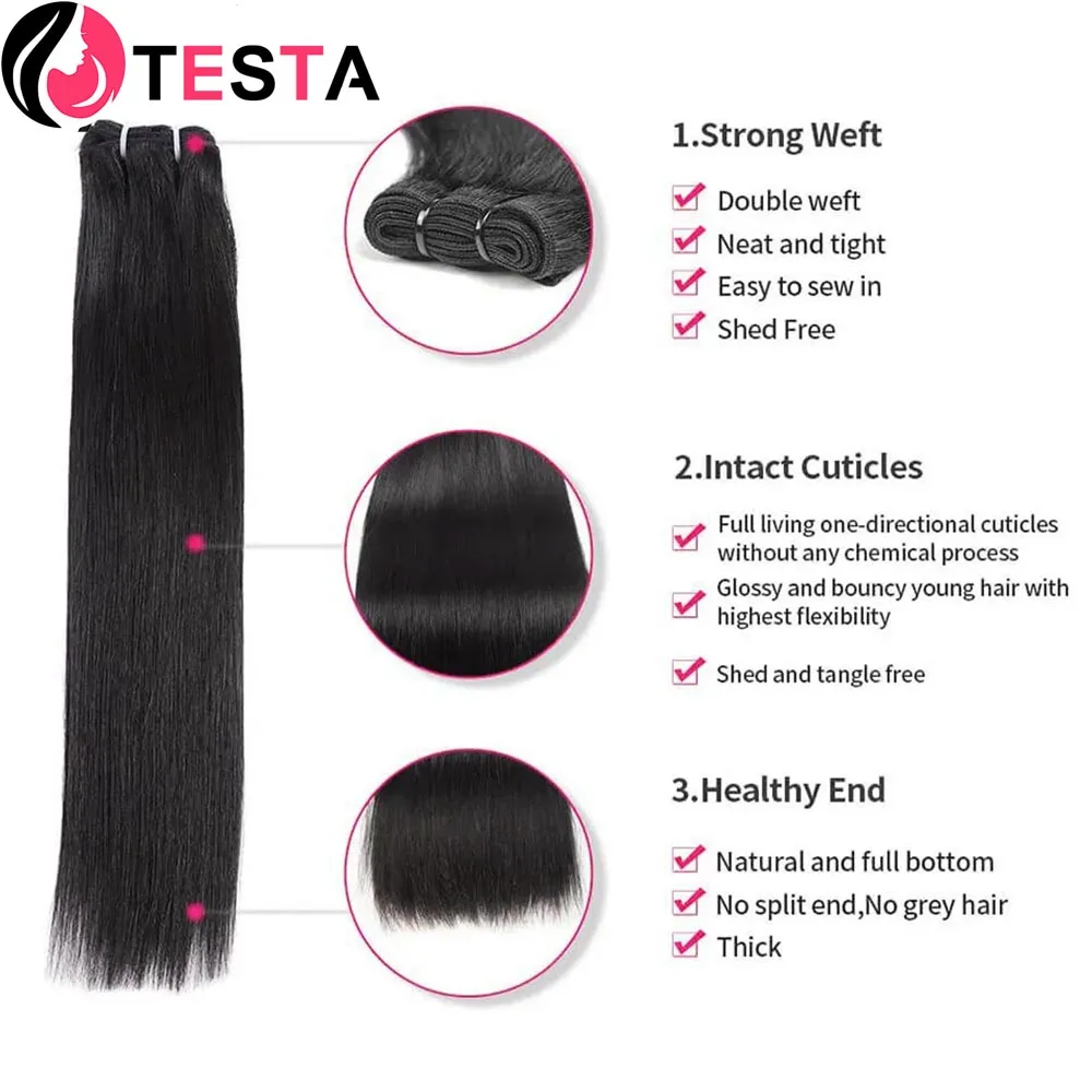 Прямые двойные нарисованные необработанные вьетнамские пучки волос 15А