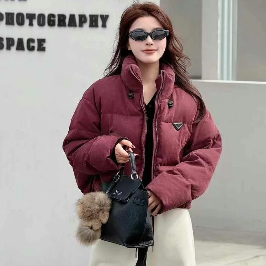 2024 новый зимний повседневный пуховик с воротником-стойкой и темным узором