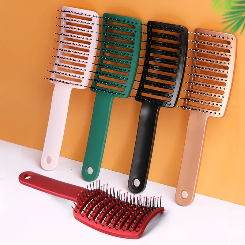 

Curved Vented Professional Detangling Comb Portable Home Massage Hair Brush Styling Tools Fast Drying Barber Hairdressing Salon