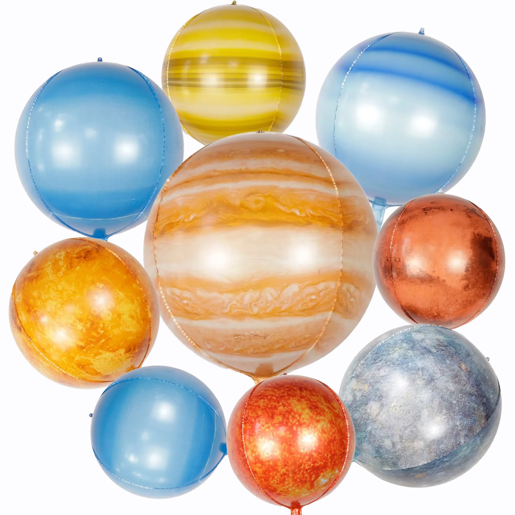 

10Pcs Solar System Party Balloons Birthday Decor Toys for Children 4D Helium Foil Ballon Planet Earth Sun Moon Space Educational