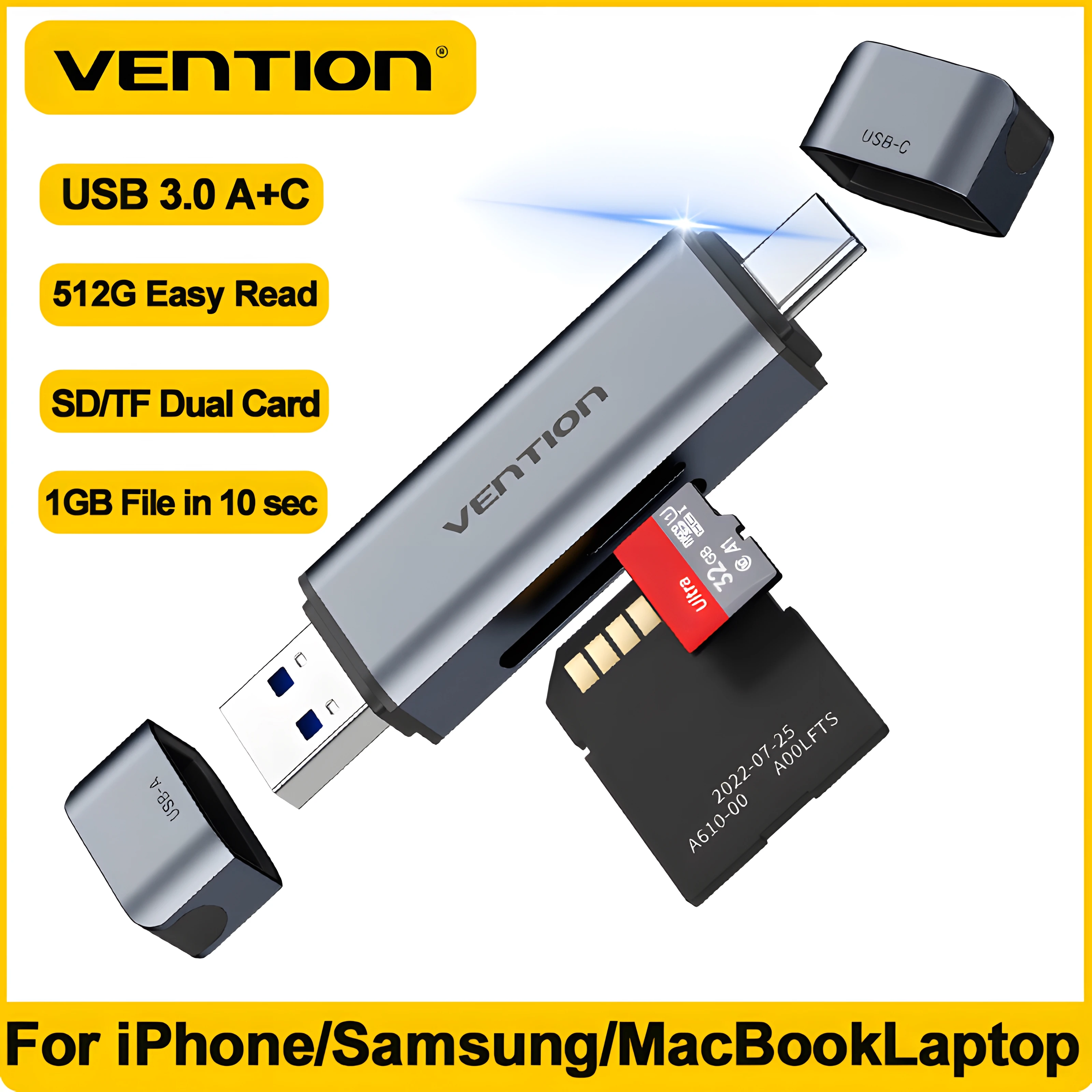 Венеция Новый! OTG USB 3.0 кард-ридер 5 Гбит/с высокоскоростная передача к SD TF адаптер