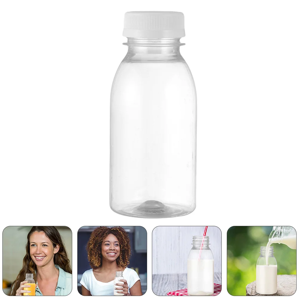 

Bottlesplastic Reusablewater Caps Bottlefor Mini Juicing Container Containers Drink Lids Box Fridge Lunch Storageclear Yogurt