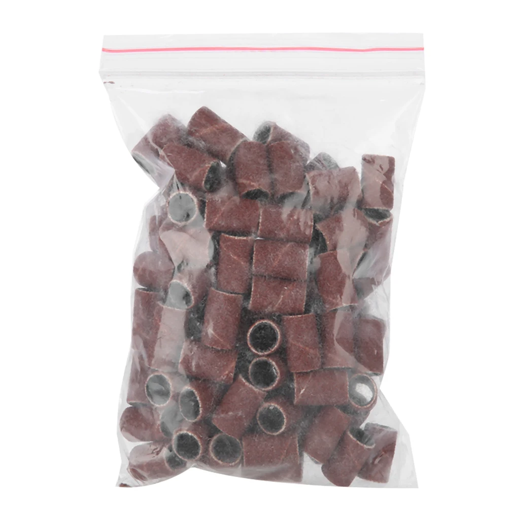 

100pcs Nail Sanding Bands Manicure Pedicure Nail Drill Machine Accessory