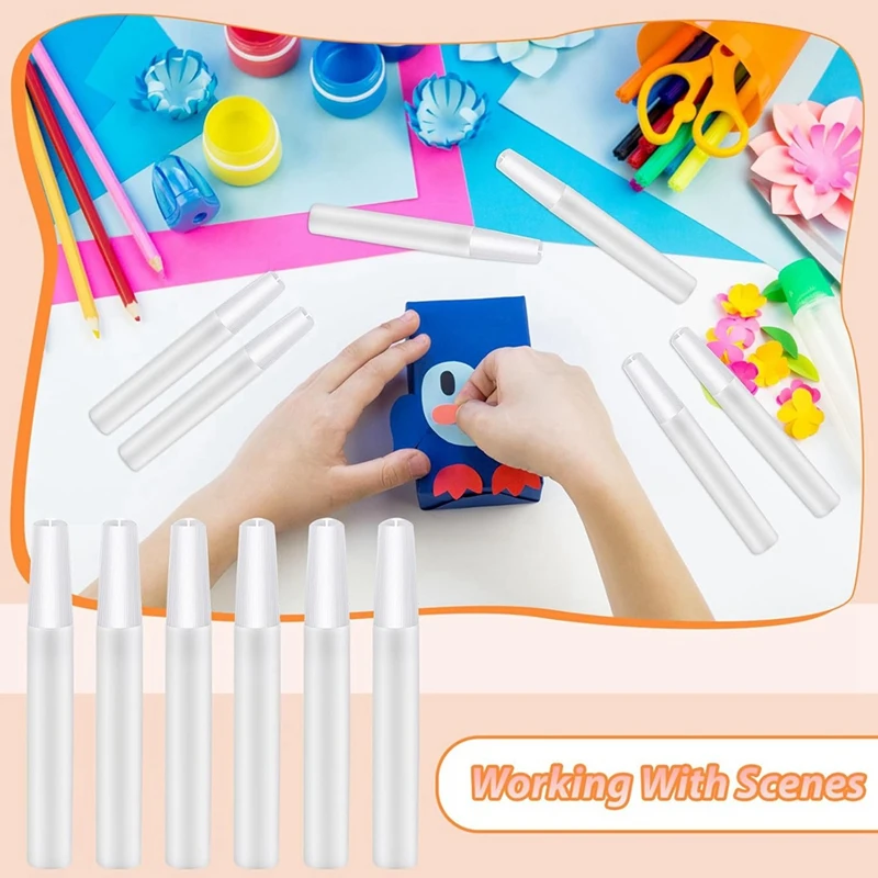 50 шт. художественные белые ручки с клеем быстросохнущие липкие клеевые точное