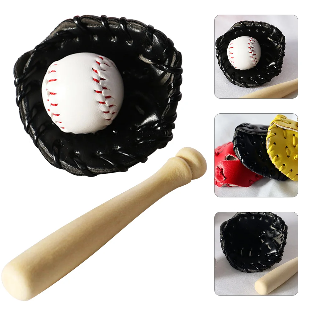 

Mini Baseball Sports Miniature Toys Foam Miniatures Accessories Bats Crafts Decor House Favors Play Pretend Kids Role Keychain