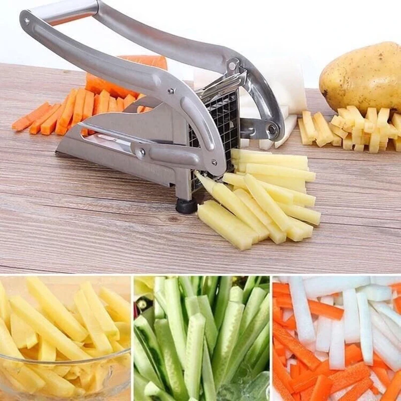 

Stainless Steel Manual Potato Cutter French Fries Slicer Potato Chips Maker Meat Chopper Dicer Cutting Machine Tools For Kitchen