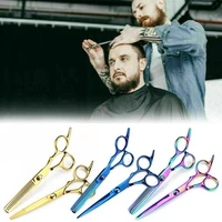 6 japan steel professional hairdressing scissors hair thinning barber scissors set hair cutting shears 440c scissors