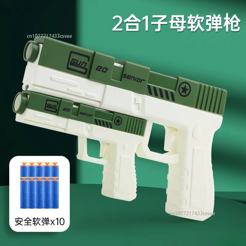

Kids Soft Bullets Guns Toy Darts Hollow Hole Head Foam Indoor Shooting Game Toys Gift 2 In 1 Letter Soft Bullet Gun