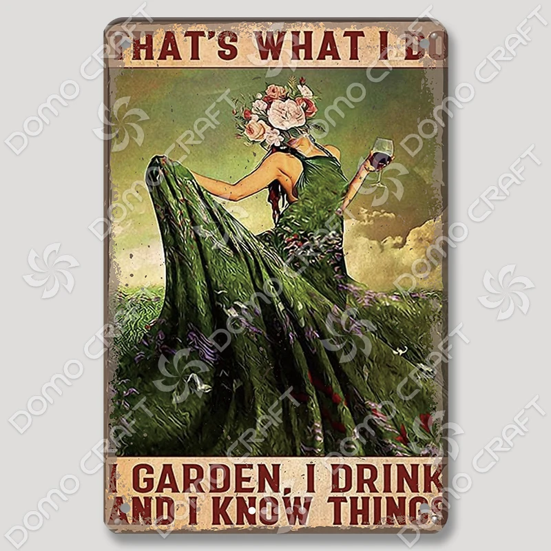 

Металлические таблички CQDM DECOR "Садоводство, девочки, кошки", 20x30 см