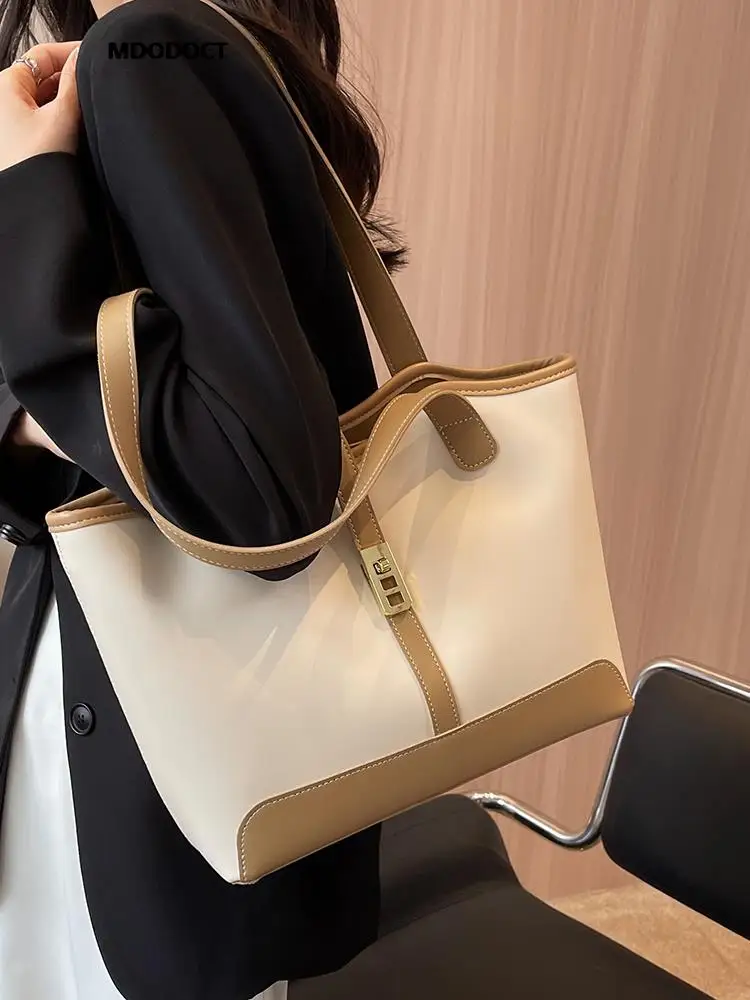 

Вместительные повседневные сумки-тоуты, новинка 2023, Роскошные Дизайнерские летние модные женские сумки на плечо для работы и покупок, кожаные дамские сумочки