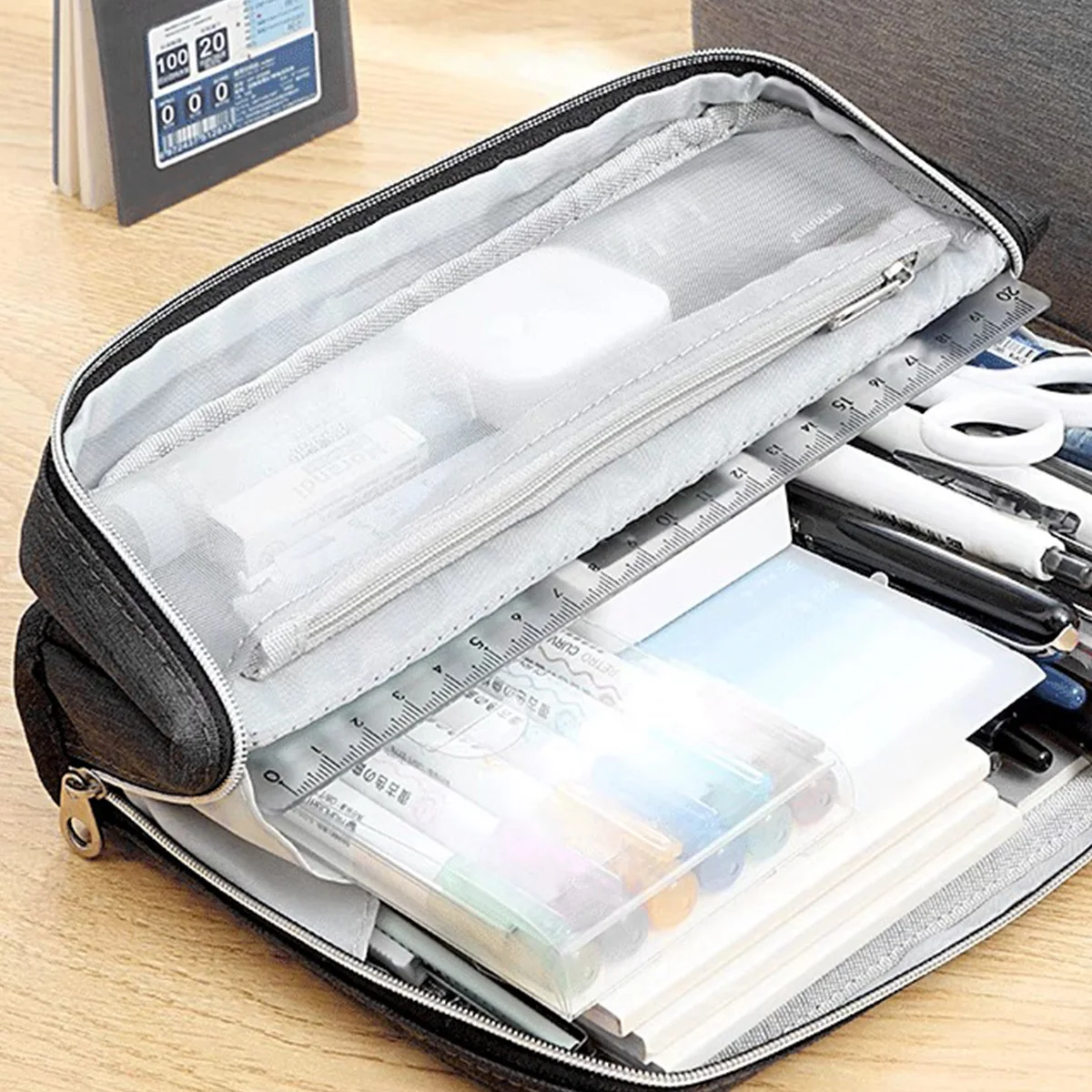 Портативный пенал с паролем холщовая сумка-карандаш для мальчиков большая