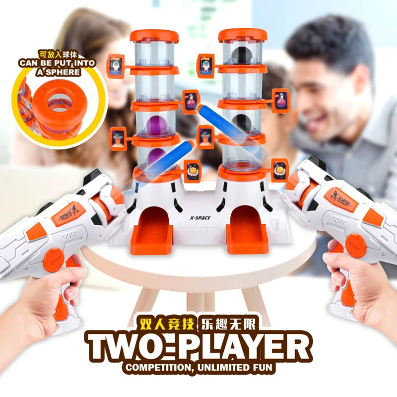 

Soft Bullet Toy Gun Set Foam Catapult Toy Foam Darts Blaster Interactive Toy For Two-player Battle Soft Bullet Guns For Adults