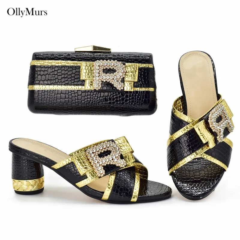 Модные летние женские тапочки обувь и сумки в комплекте африканский дизайн