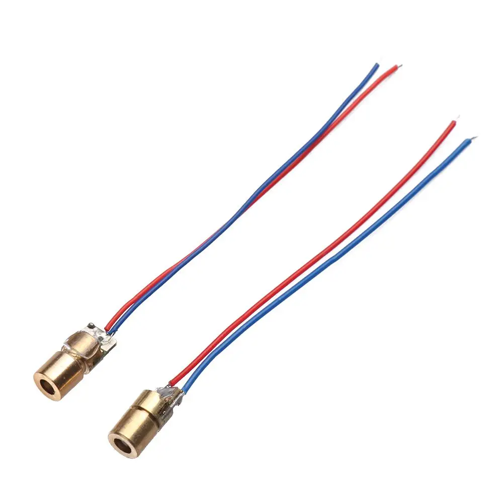 

1/3/5/10pcs High quality Red Sight Copper Head Mini 650nm 6mm 3/5V Laser diodes Dot Diode Module Adjustable Lasers