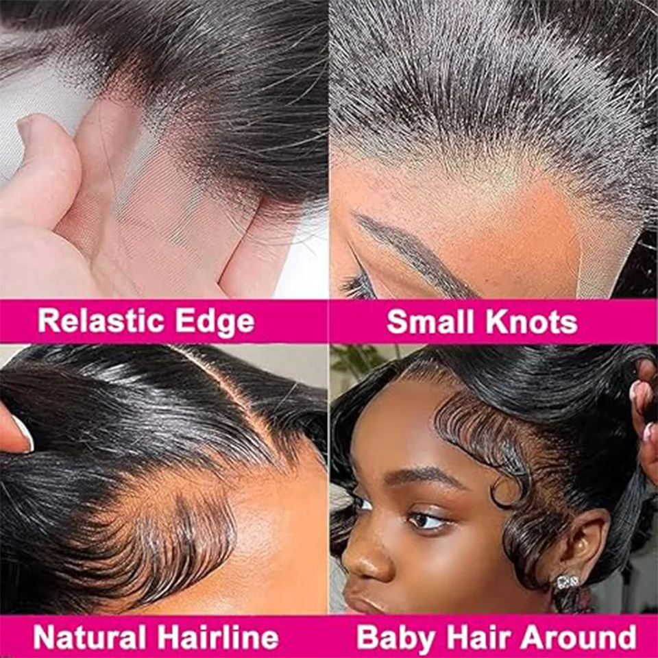 Парики женские из натуральных человеческих волос на сетке спереди 180% x 4