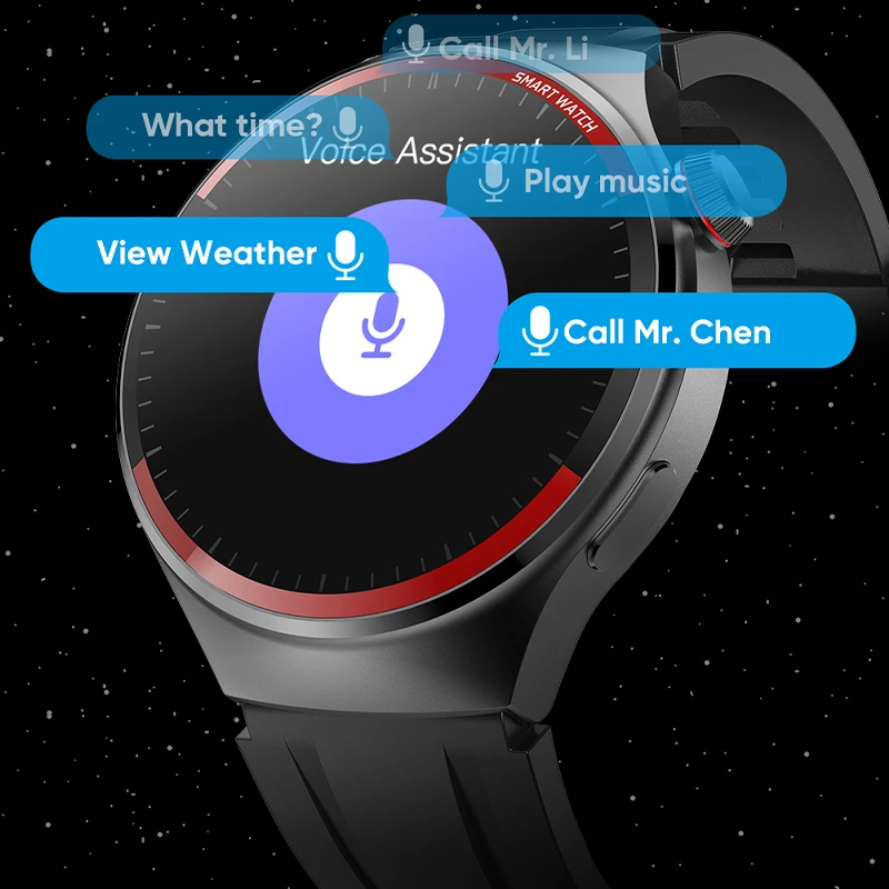 Мужской сенсорный экран AMOLED 1 43 дюйма с функцией измерения пульса и артериального