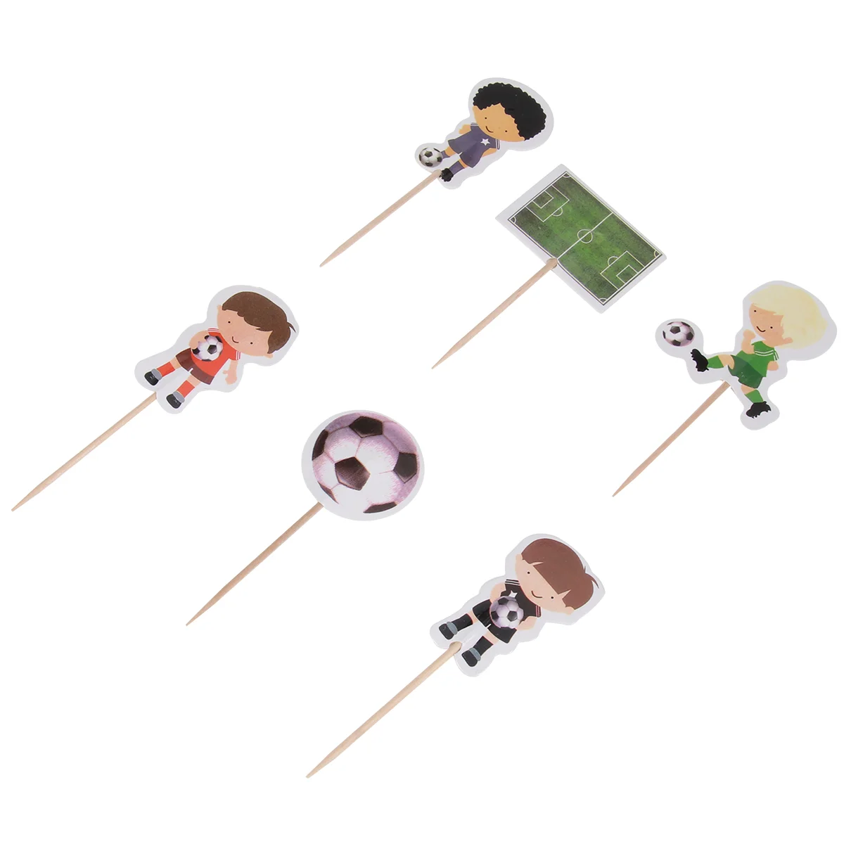 

Cake Cupcake Topper Soccer Birthday Decoration Football Decorations Figure Pick Theme Boys Toppers Supplies Decor Favor Kid Toys
