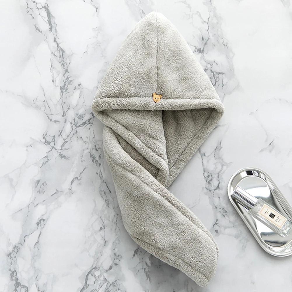 

25 X 65cm Quick Dry Towel Microfiber Turban Bath Tool Women Hair Washing Bath Wrap Hat Bathroom Cleaning Towel