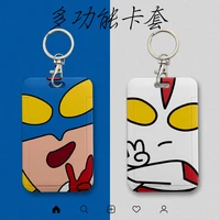anime ultraman universe hero cartoon keychain protect campus id card lanyard phone rope holder lariat neck strap hang keyring