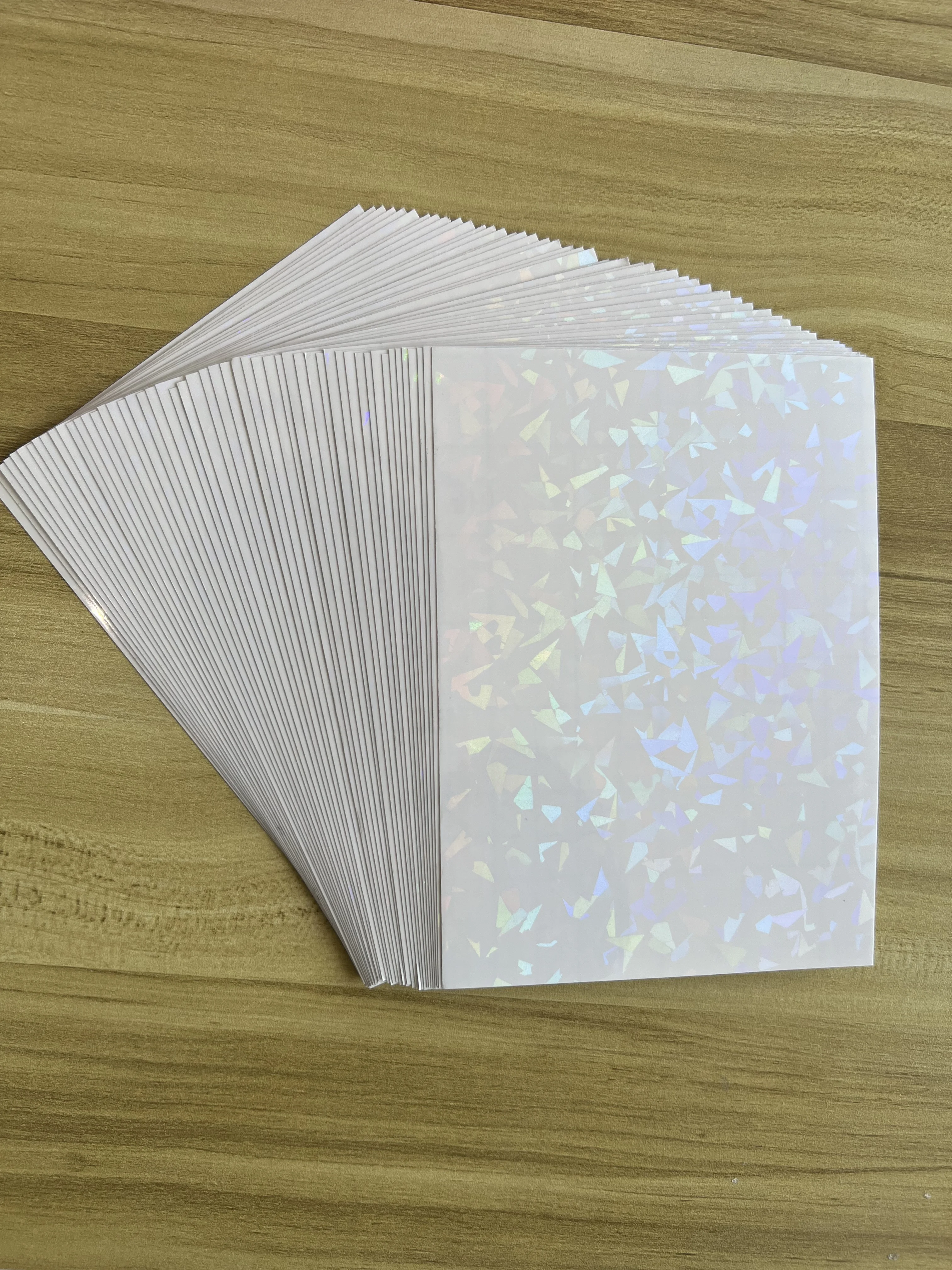 

50Sheets A6 Adhesive Tape Back Cold Laminating Film Paper Plastic DIY Package Color Card Photo Laminating Film