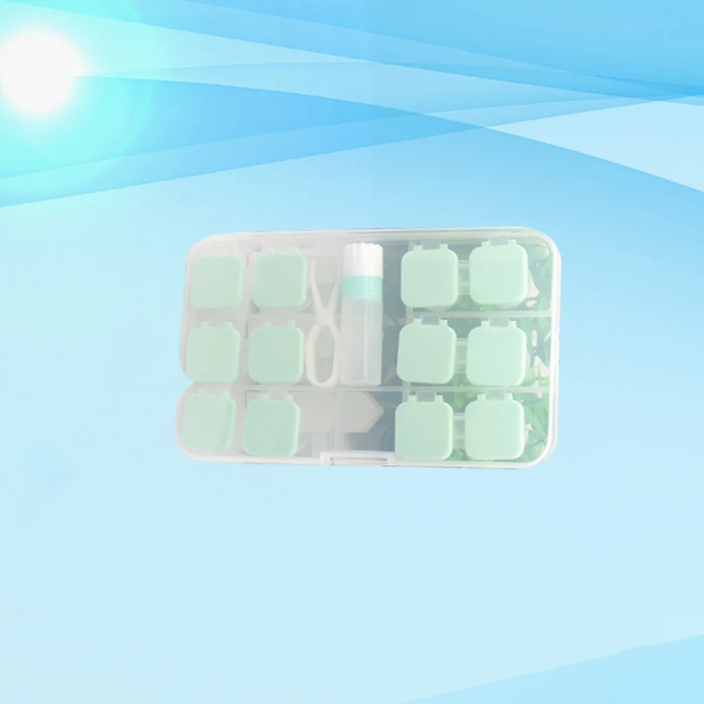 

Elegant Lens Case Large Capacity Lens Box Lens Container Green