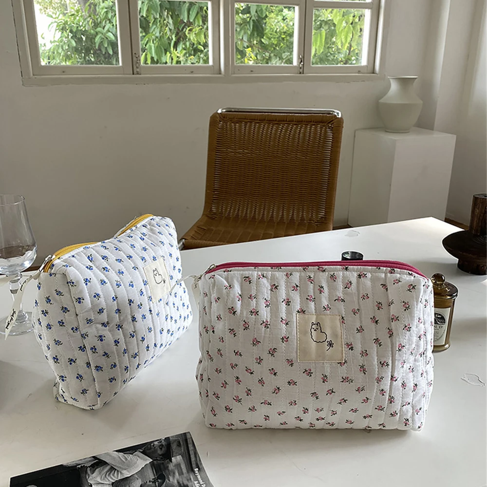 

Корейская сумка для хранения косметических инструментов, Хлопковая сумка для хранения цветочных продуктов для ухода за кожей, Портативная сумка для хранения, сумка для хранения косметики