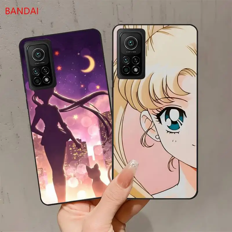 

BANDAI Sailor Moon Phone Case For Xiaomi Mi 11x 11 11i Note 10 lite 9t 10t Poco X3 Nfc M3 Pro 5G f3 Redmi 9 8 7 7A 5 Plus Case
