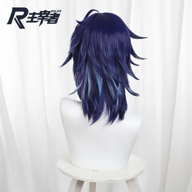 Genshin Impact Ororon Косплей Парик Игра Темно-Синие Короткие Волосы Натан Хэллоуин