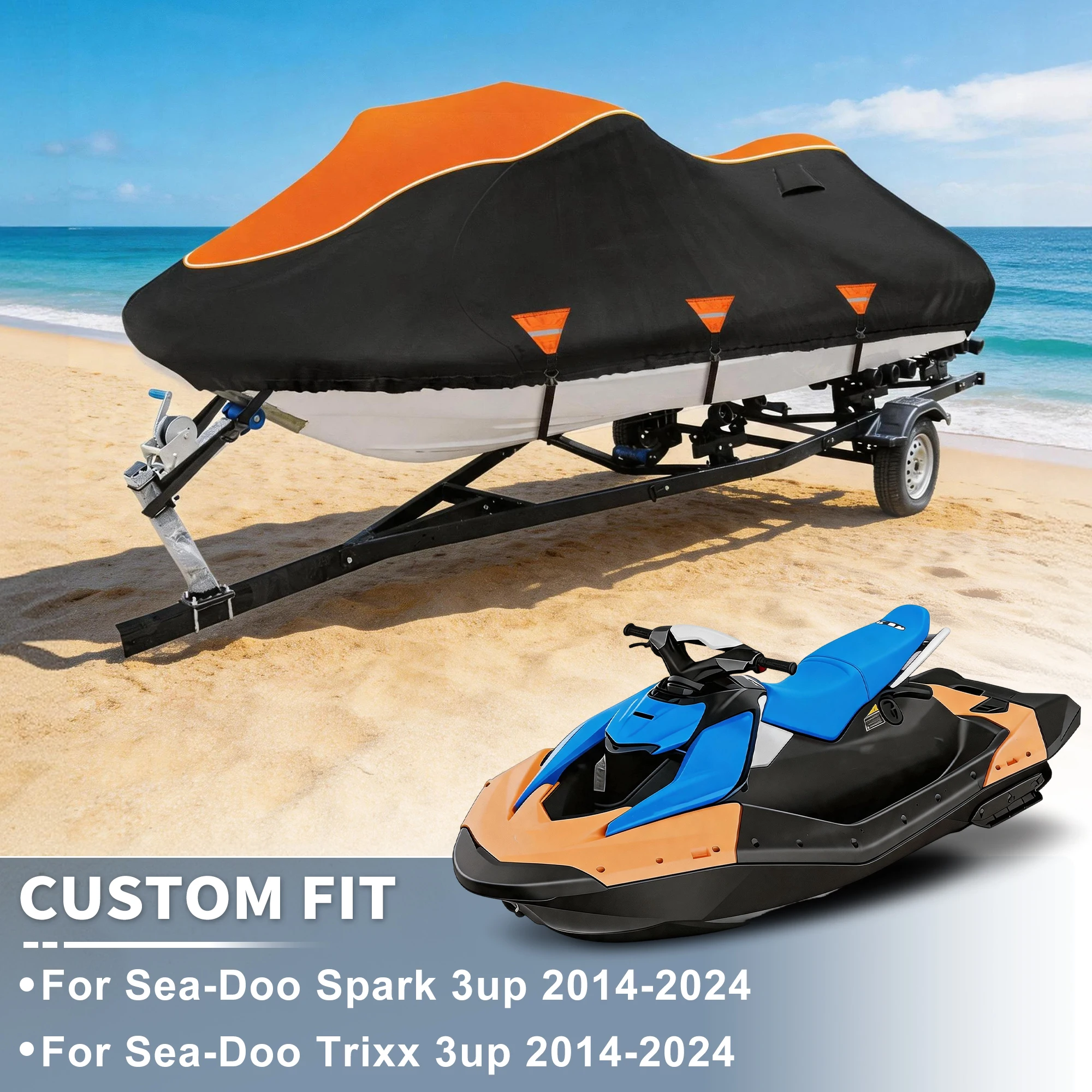 Фото Водонепроницаемый чехол UXCELL из оксфордской ткани для гидроцикла Sea-Doo Spark 3up 2014-2024 №1