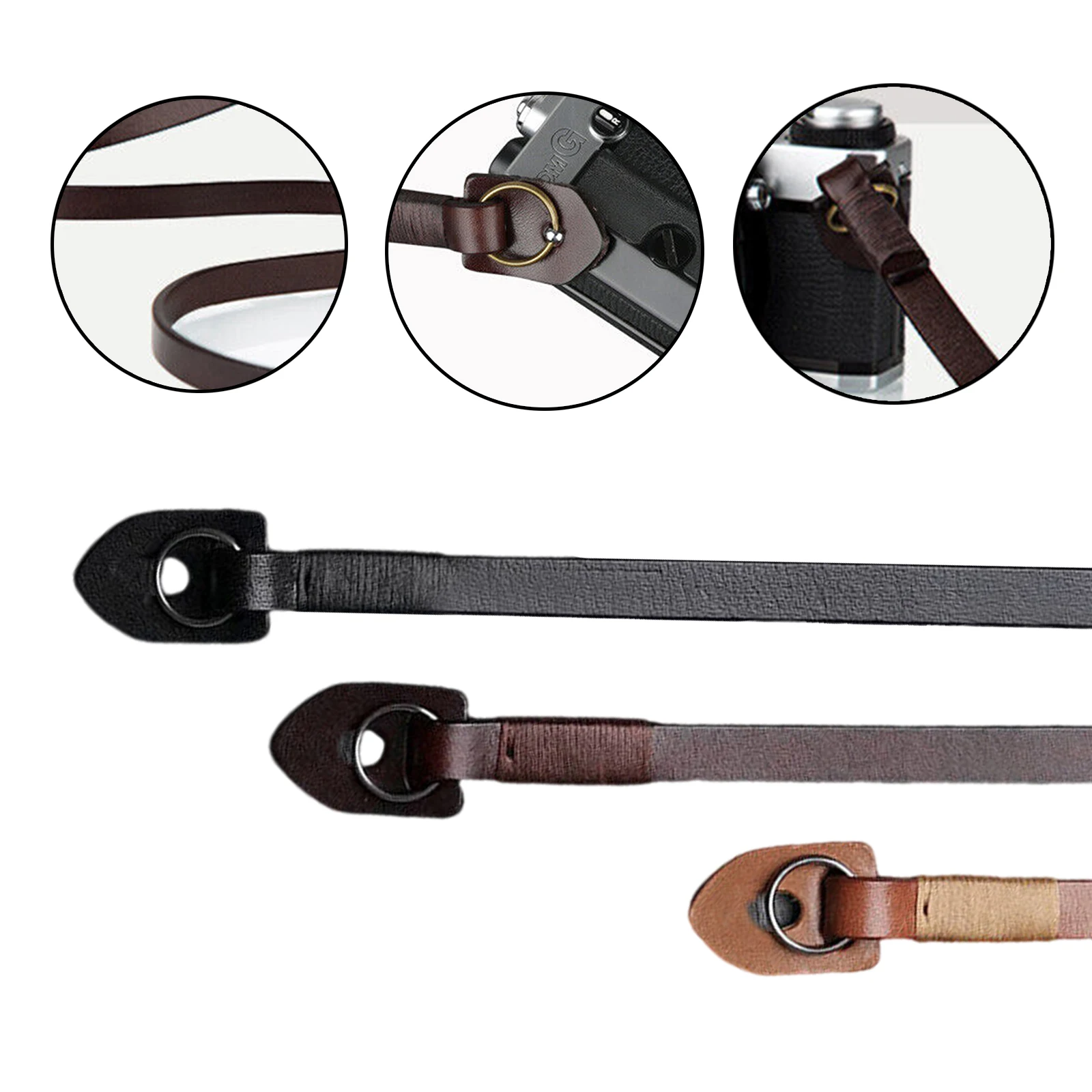 

Ремешок для камеры из натуральной кожи, 115 см