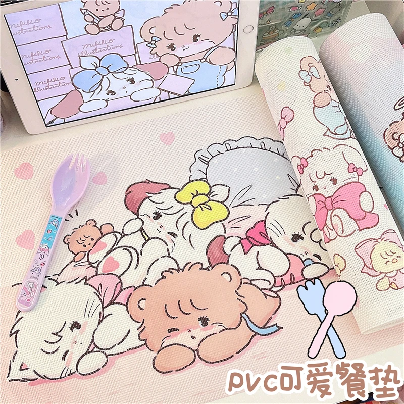 

Mikko Anime Dog Rabbit Pink Mousepad Gamer Cute Kawaii Cat Gaming Mouse Pad Rubber Fashion Laptop Notebook Desk Mat