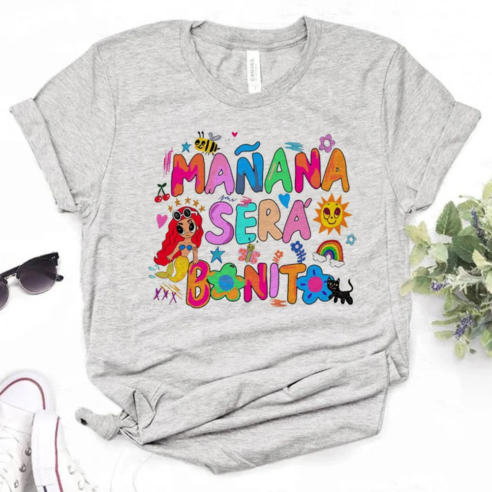 

Karol g Manana Sera Bonito t-shirts women summer Y2K designer t-shirts girl manga harajuku clothing