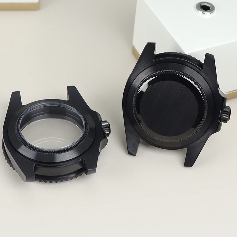 Корпус для мужских часов 40 мм с сапфировым стеклом для механизмов Seiko NH35, NH36, NH34, NH70, Miyota 8215, ETA 2824, черный дизайн в стиле Yacht-Master. (art.: 3920da5c19975) - 3920da5c19975