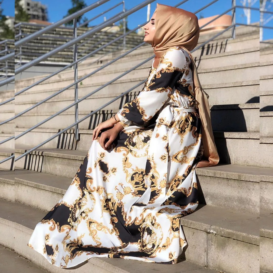 Muslim Hijab Dress Women Summer 2022 Ramadan Eid Mubarak Modest Swing Oman Kuwait Turkey Moroccan Arabic Clothes Nida