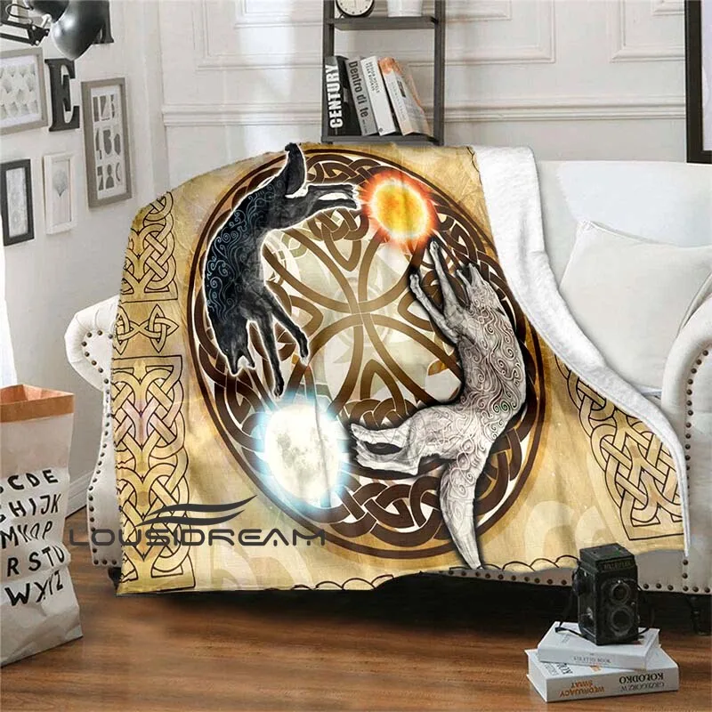

Vintage Wolf Blanket Printed Plush Blanket Flannel Blanket Soft Fleece Blanket Bedroom Sofa Sofa Gift TV Blanket Bedding Blanket