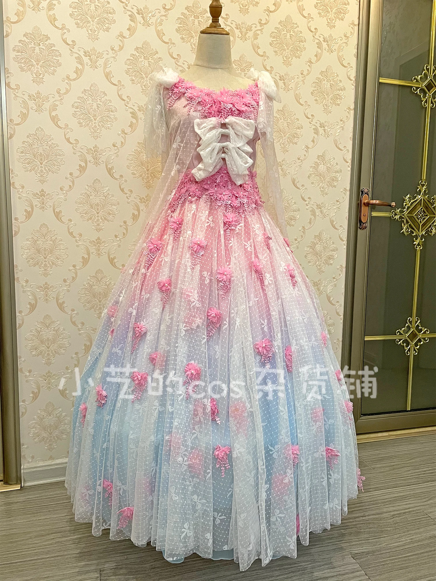 

Косплей костюм персонажа аниме «Будьте принцессой», голубое платье голубого и розового цвета, повседневная униформа, костюм на Хэллоуин, ка...