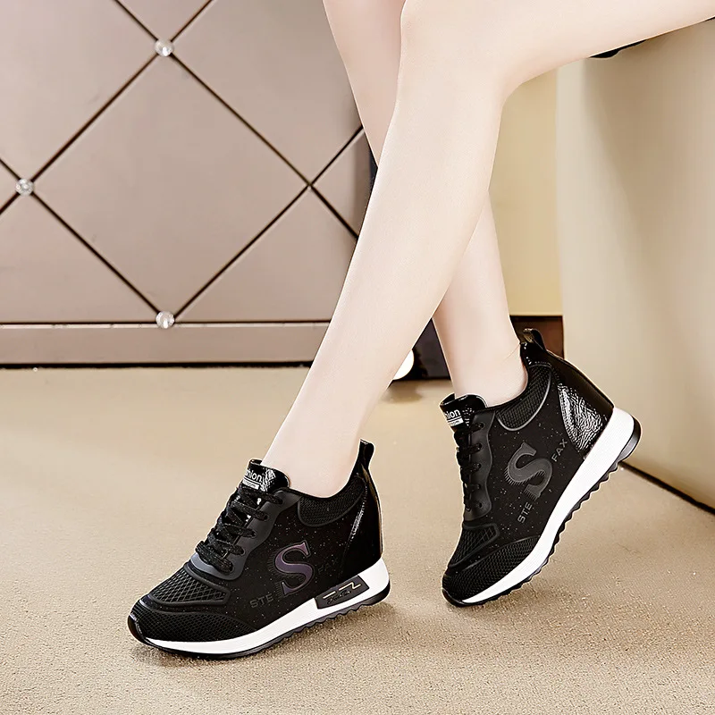 

Vulcanized Shoes Wedges Sneakers For Women Elevator Shoes Brand Sneakers Increase Within Women Casual Shoes White Sneakers Tenis
