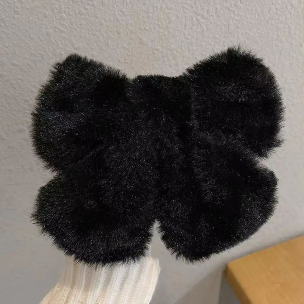 

Spring Hairpin Non-Slip Exquisite Craftsmanship Temperament Elastic Tight Dressing Up Lightweight Plush Big Bow Decor Girl Hair