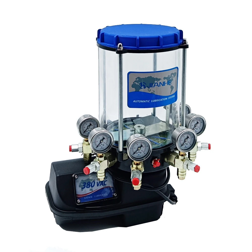 

JIANHE DBS-4-6C/24VDC 6 Outlets 4L Multi-line Progressive Lubrication System Applied To Excavator