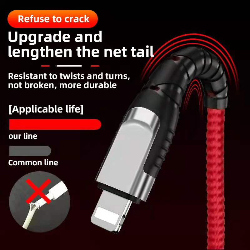 Сверхбыстрый USB-кабель 3 в 1 кабель типа C для Samsung S20 Xiaomi Mi 9 4 iPhone 12X11 Pro Max зарядное