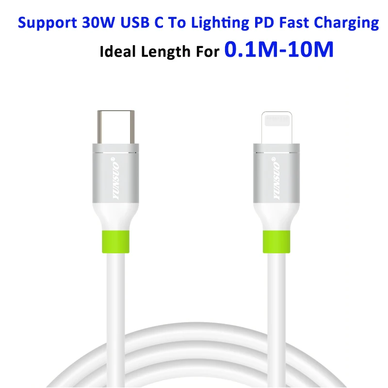 

30W PD Fast Charging Type C To Lightning Data Cable 5M 10M Extension Cable USB-C Charger Cord For iPhone 13 pro 12 11 iPad