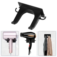 hair dryer holder plastic wall mounted punch free self adhesive organizer shelves home rack organization accessories
