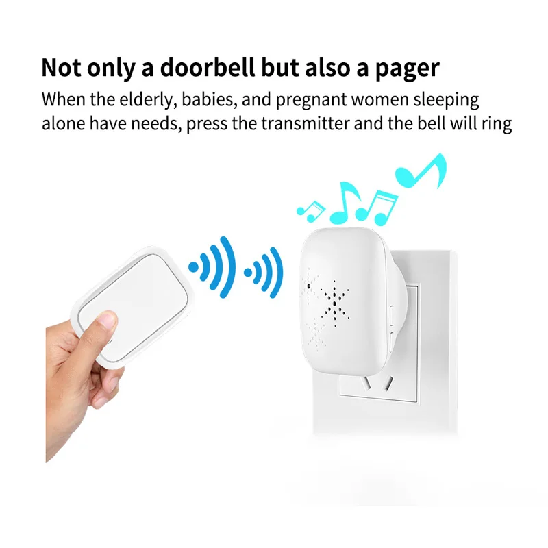 

The Elderly Caller Door Bell Battery Free Self Generating Household Wireless Doorbell Remote Intelligent Control of Buildings