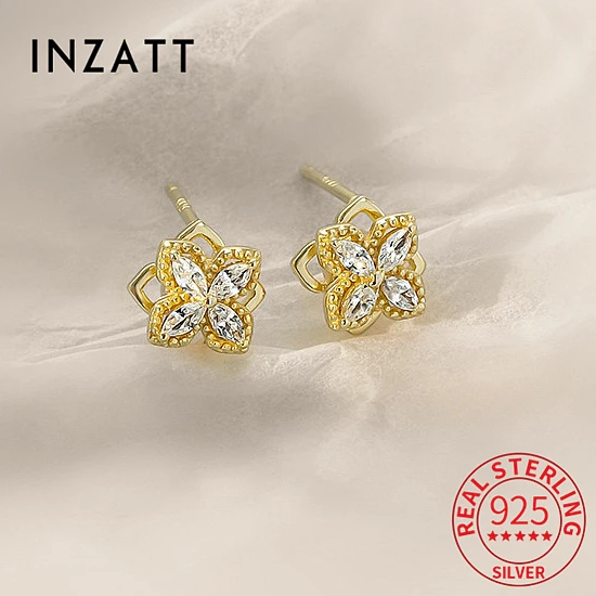 

Женские серьги-гвоздики из серебра 925 пробы с цирконом