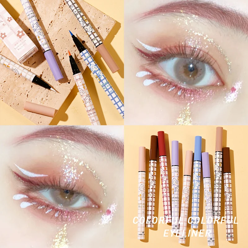 

Eyeliner Pen Long Lasting No Smudging Quick Drying Brown Lying Silkworm Pencil Liquid Eye Shadow Beauty Makeup Cosmetics Tool