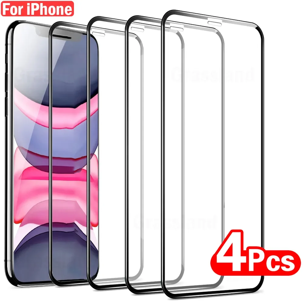 

2023 трендовая Защита экрана для iPhone X XR XS MAX 6 7 8 Plus Закаленное стекло пленка полное покрытие защитное стекло для iPhone 11 12