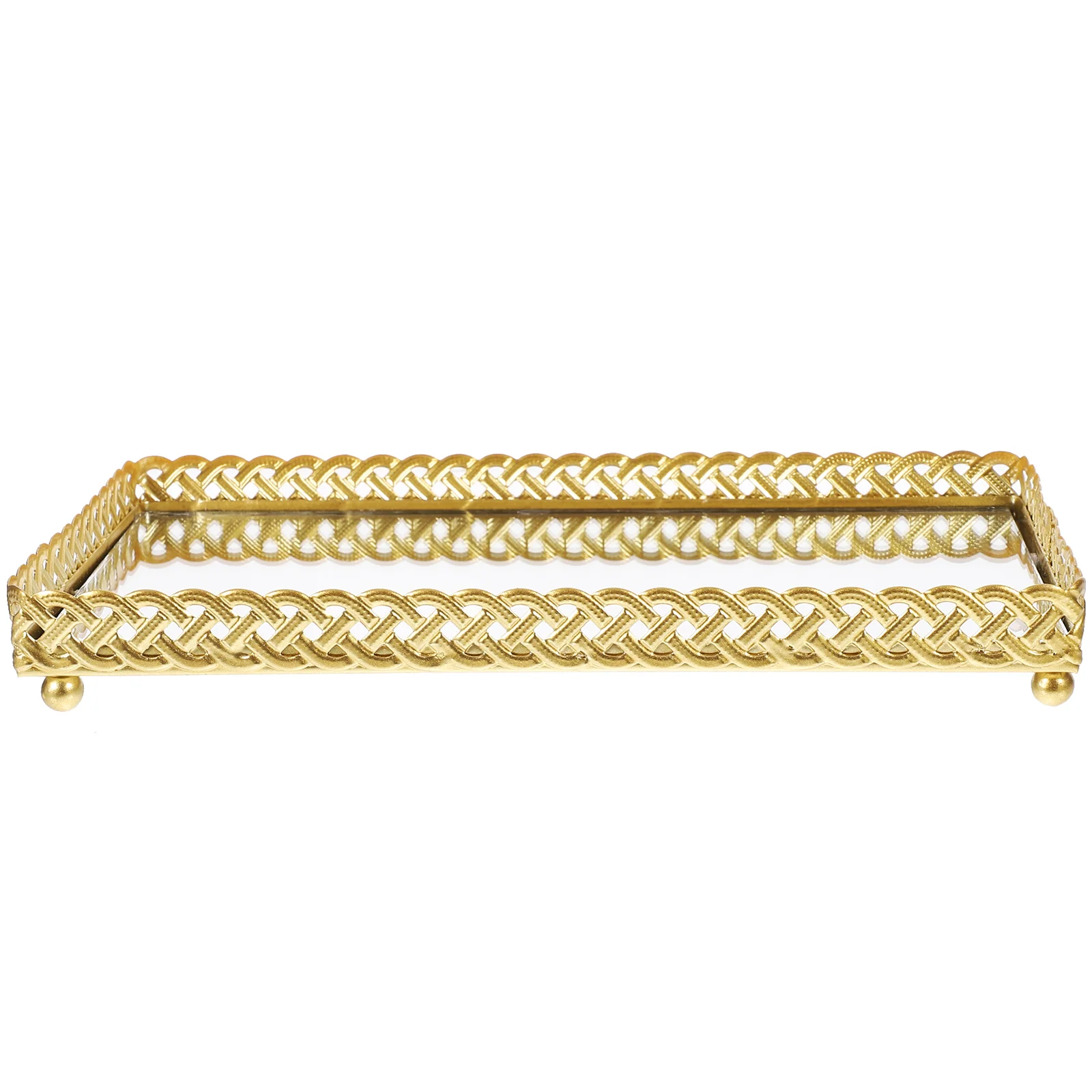 

Desktop Storage Tray Vanity Jewellery Fruit Jewelry Holder Trays Iron Perfume Lipstick