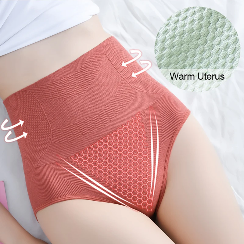 

Women Luxury Belly Sheathing Reducing Underwear Lingerie Large Cotton Shapewear Flat Slimming Panties Briefs with High Waist